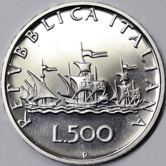 * 500 Lire Argento Caravelle ITALIA Fdc anni vari