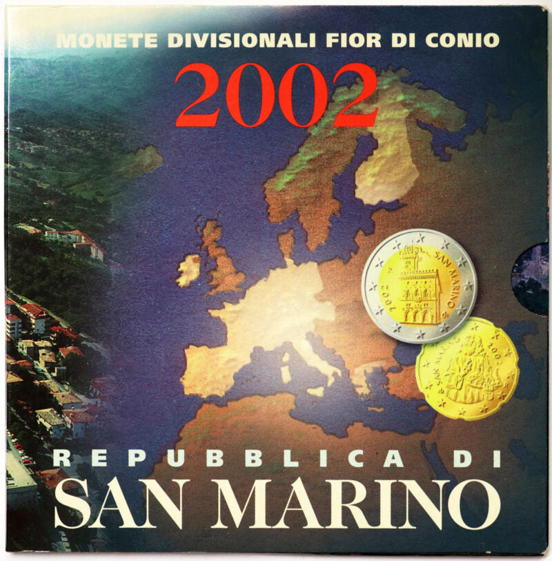 SAN MARINO 2002 : Serie divisionale 8 valori Fdc