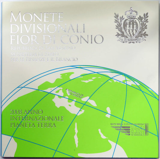 SAN MARINO 2008 : Serie divisionale 9 valori Fdc Pianeta Terra