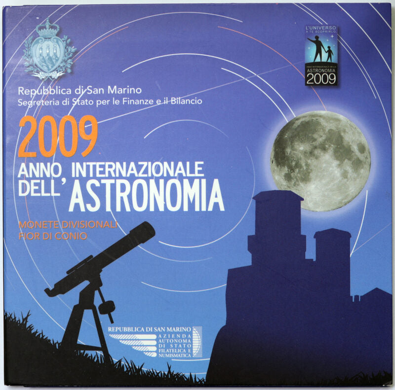 SAN MARINO 2009 : Serie divisionale 9 valori Fdc Astronomia