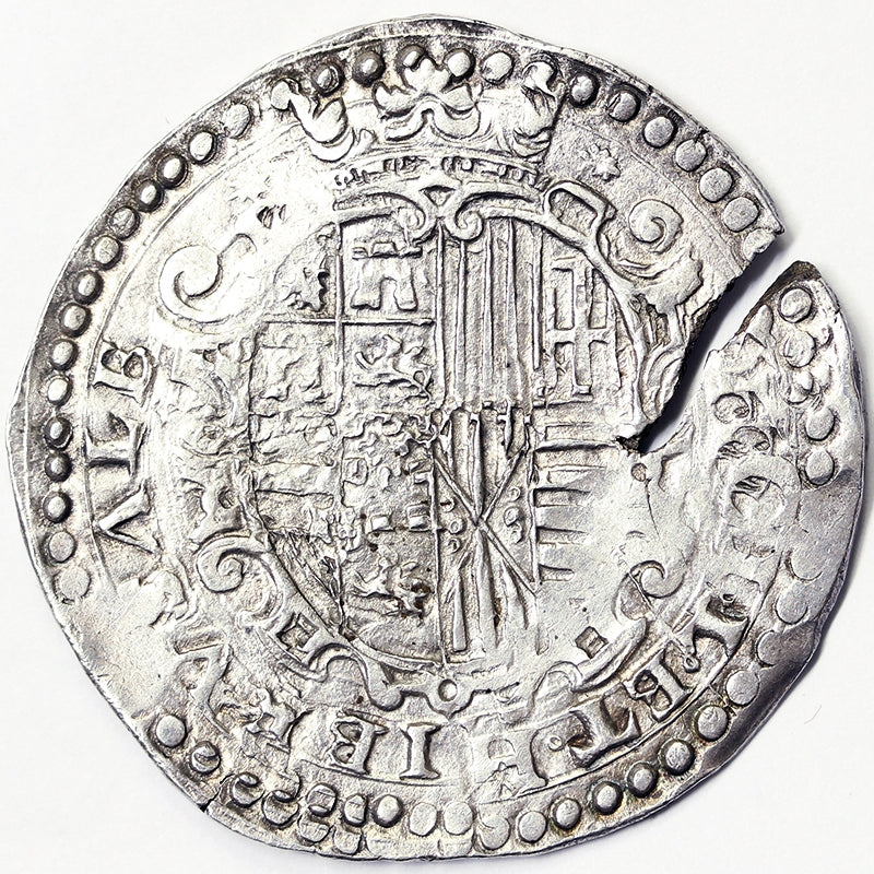 NAPOLI Filippo II 1554-98 MEZZO DUCATO Busto Corazzato Ag  Q.Spl #PV161