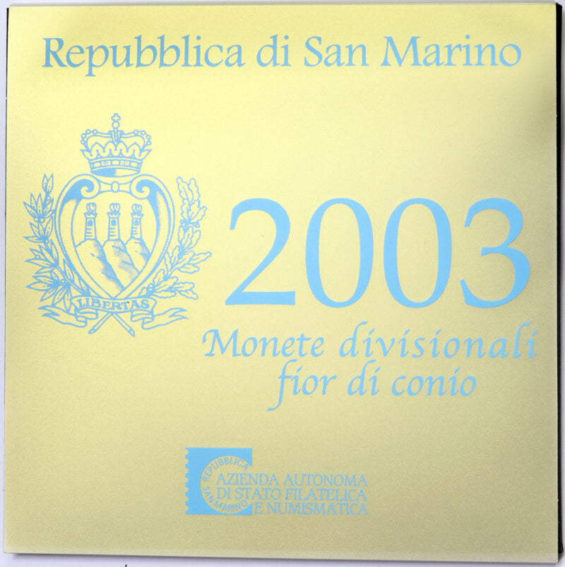 SAN MARINO 2003 : Serie divisionale 9 valori Fdc