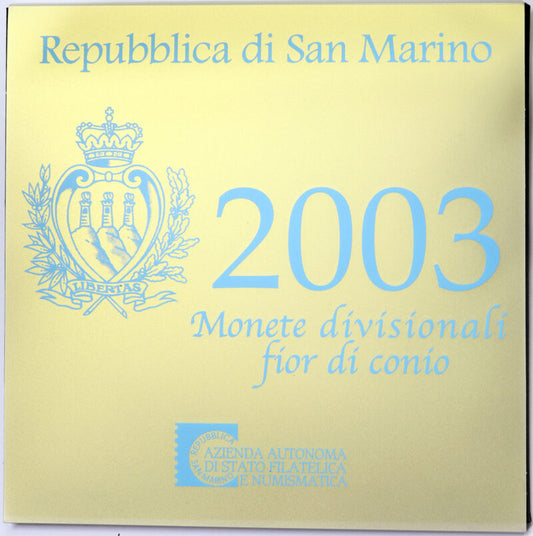 SAN MARINO 2003 : Serie divisionale 9 valori Fdc