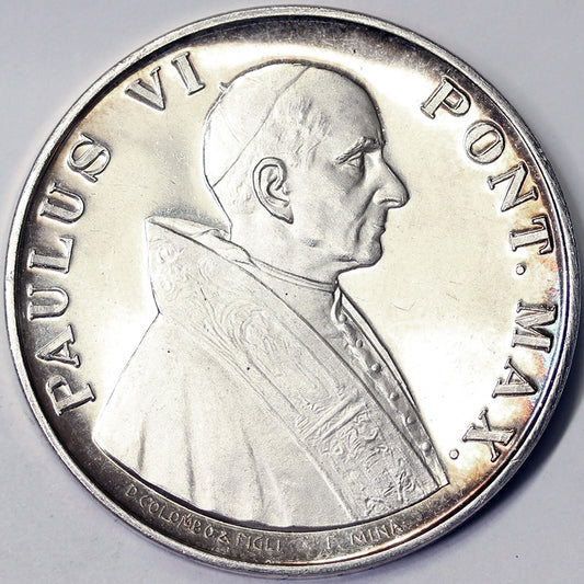 PAOLO VI 1963-78 Medaglia Straordinaria 1964 VIAGGIO TERRA SANTA  opus F. MINA  Proof #MD1534