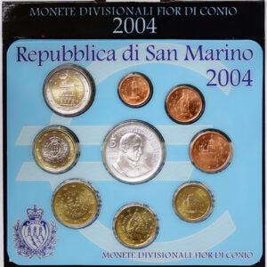 SAN MARINO 2004 : Serie divisionale 9 valori Fdc