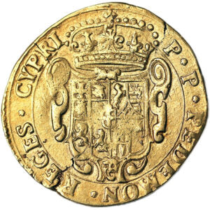 CARLO EMANUELE II 4 Scudi 1641 (reggenza 1638-48) Au R2 BB #4732