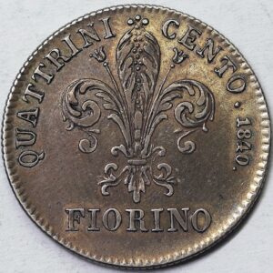 FIRENZE 1 Fiorino 1840 Leopoldo II 1824-1859 BB #PV94