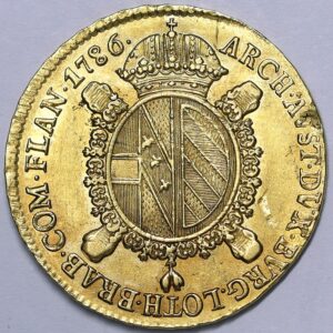 LOMBARDIA Giuseppe II Imperatore d’Austria e Duca di Milano 1780-90 SOVRANA 1786 Milano Au 11,10 g Q.SPL RARA #PV431