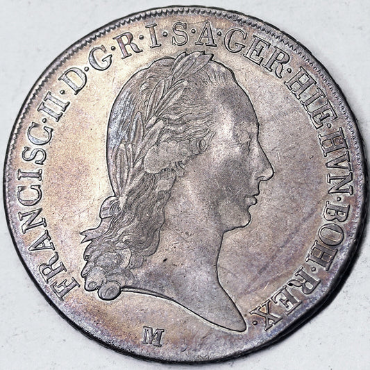 CROCIONE 1799 MILANO FRANCESCO II D’ASBURGO LORENA 1792-1800 AUSTRIA Ag RARO BB #8031