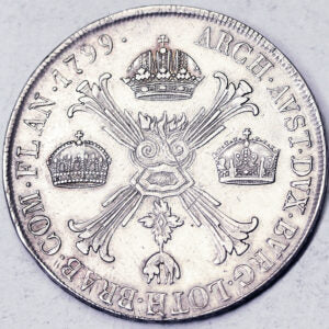 CROCIONE 1799 MILANO FRANCESCO II D’ASBURGO LORENA 1792-1800 AUSTRIA Ag RARO BB #8031