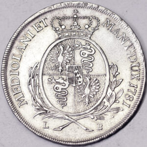 MILANO Scudo 1781 Giuseppe D’Asburgo-Lorena II 1780-1790 argento RARO BB #8049