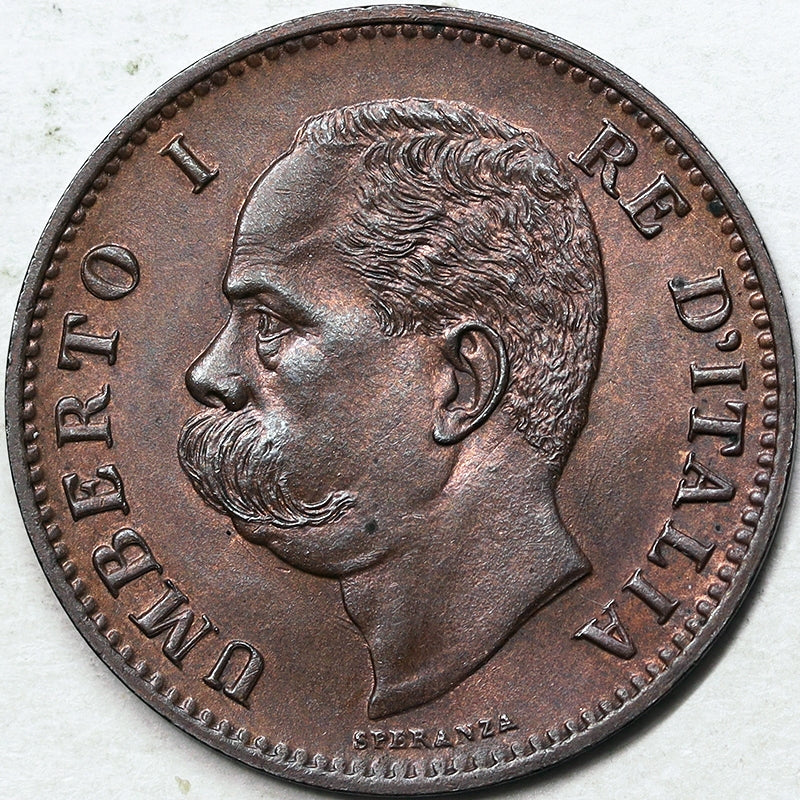 UMBERTO I 5 Centesimi 1896 Roma Cu Fdc Molto Raro #PV311