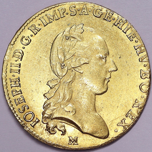 LOMBARDIA Giuseppe II Imperatore d’Austria e Duca di Milano SOVRANA 1788 Au (1780-90) Spl+ Molto Rara #PV211