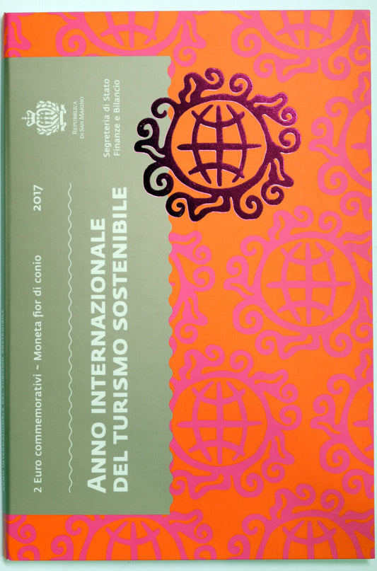 San Marino 2017 : 2 Euro Fdc anno internazionale del turismo sostenibile