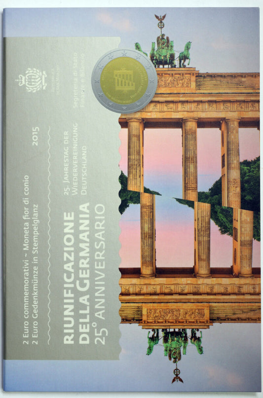 San Marino 2015 : 2 Euro Fdc 25° anniversario Riunificazione della Germania