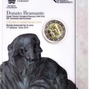 San Marino 2014 : 2 Euro Fdc 500° anniversario della scomparsa di Donato Bramante