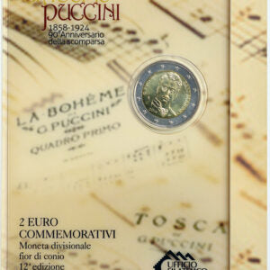 San Marino 2014 : 2 Euro Fdc 90° anniversario della scomparsa di Giacomo Puccini