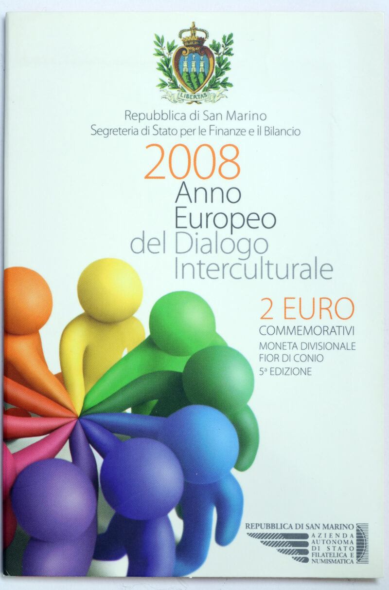 San Marino 2008 : 2 Euro Fdc anno europeo del dialogo interculturale