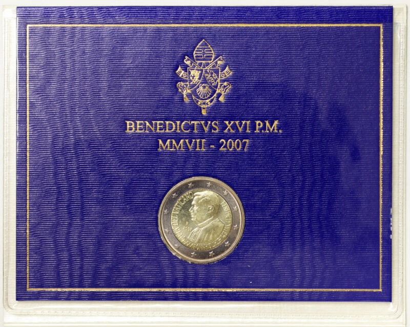 Città del Vaticano 2007 : 2 Euro Fdc Benedetto XVI Anno III 80º Genetliaco Benedetto XVI