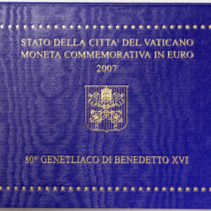 Città del Vaticano 2007 : 2 Euro Fdc Benedetto XVI Anno III 80º Genetliaco Benedetto XVI