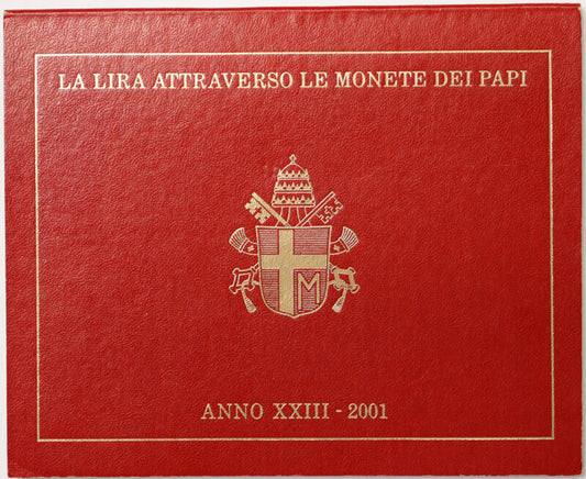 Città Del Vaticano 2001 : Serie completa divisionale ufficiale Fdc Giovanni Paolo II anno XXIII