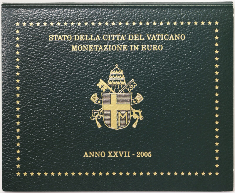 Città del Vaticano 2005 Serie Fdc : divisionale Papa Giovanni Paolo II° anno XXVII° ultima serie del Pontificato