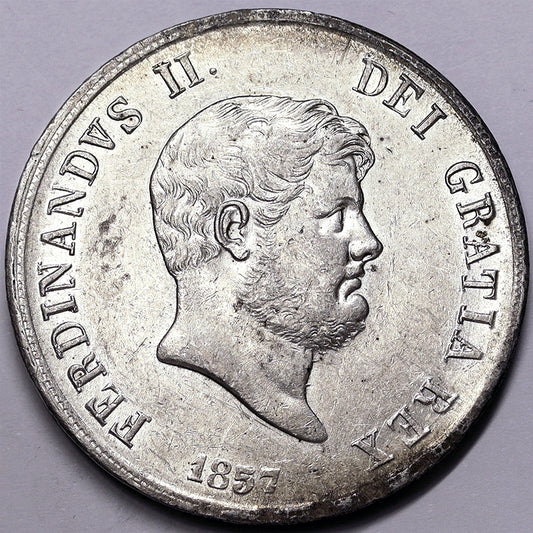 NAPOLI Piastra da 120 Grana 1857 III Tipo Testa Piccola Ferdinando II #4533