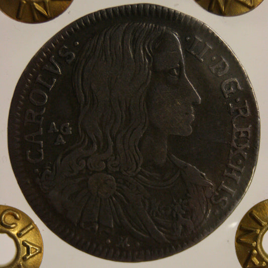 NAPOLI Carlo II 1674-1700 Tarì 1689 BB/Q.Spl NON COMUNE #PV154