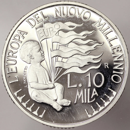 SAN MARINO 10000 Lire 1998 L’EUROPA DEL NUOVO MILLENNIO Poof Ag #4562