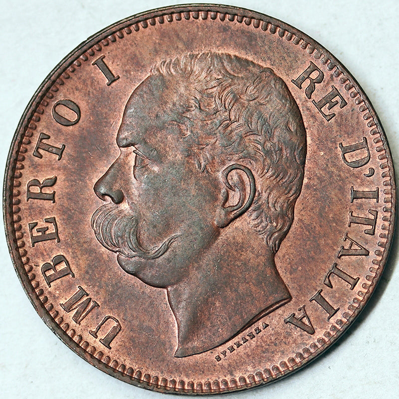 UMBERTO I 10 Centesimi 1893 Birmingham Spl+ #1240