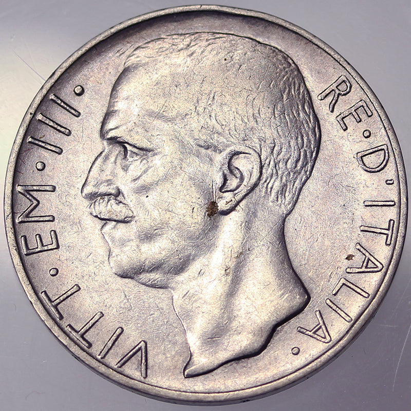 VITTORIO EMANUELE III 10 LIRE 1928  una rosetta BB+ #PV92