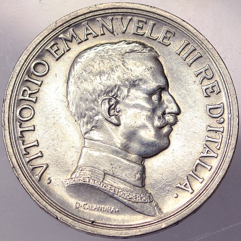 VITTORIO EMANUELE III 2 Lire 1917 BB/Spl RARA #PV105