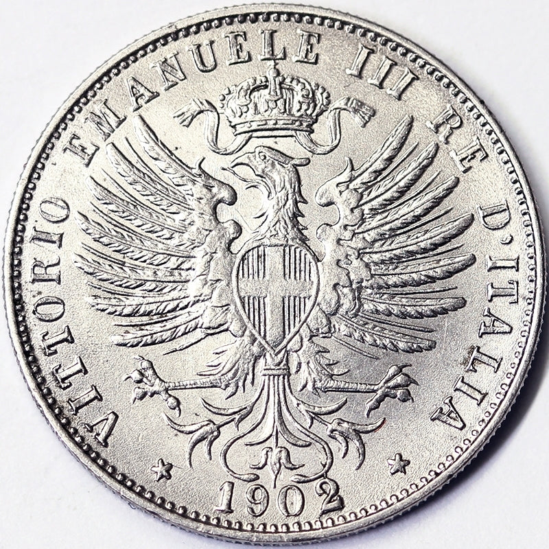 VITTORIO EMANUELE III 25 Centesimi 1902 Roma  RARA FDC #3753